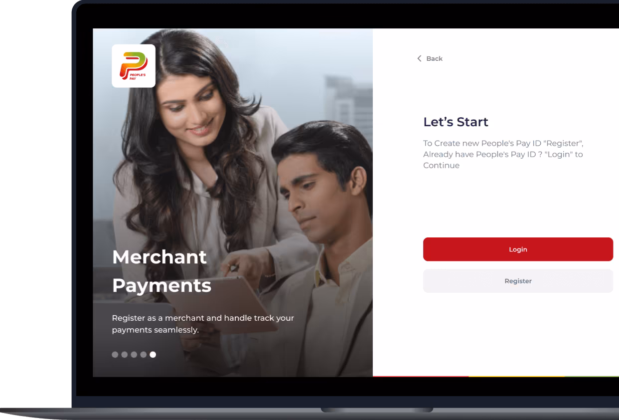 merchant management mockup